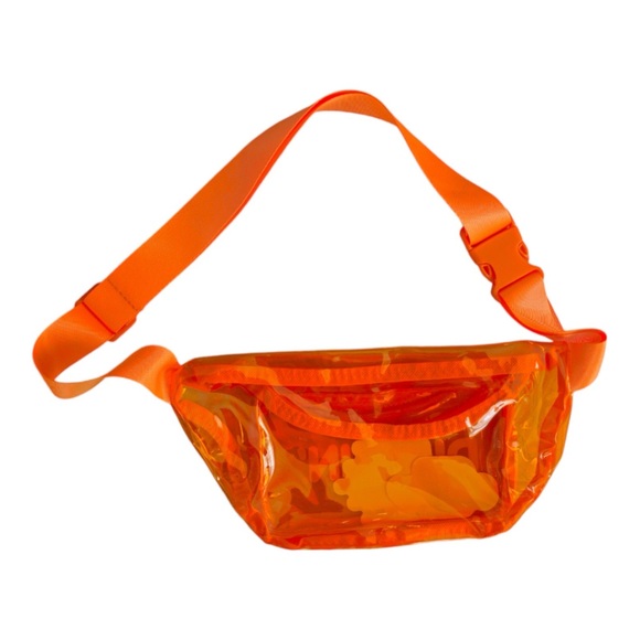 Dunkin’ Fanny Pack Orange Transparent Orange Belted Waist Bag New with tag - Picture 2 of 4